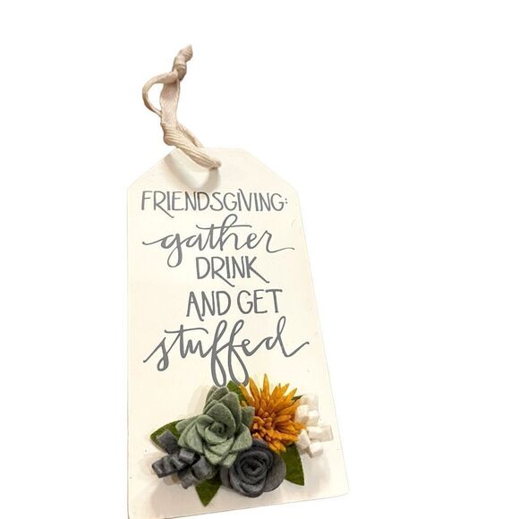 Primitives by Kathy Friendsgiving Wine Tag NWT - Picture 1 of 7